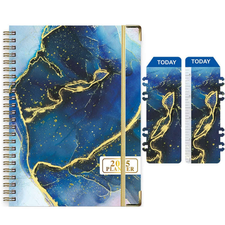 2025 English Notebook A5 Coil Notepad 365 Day Work Schedule Diary, Style: A08