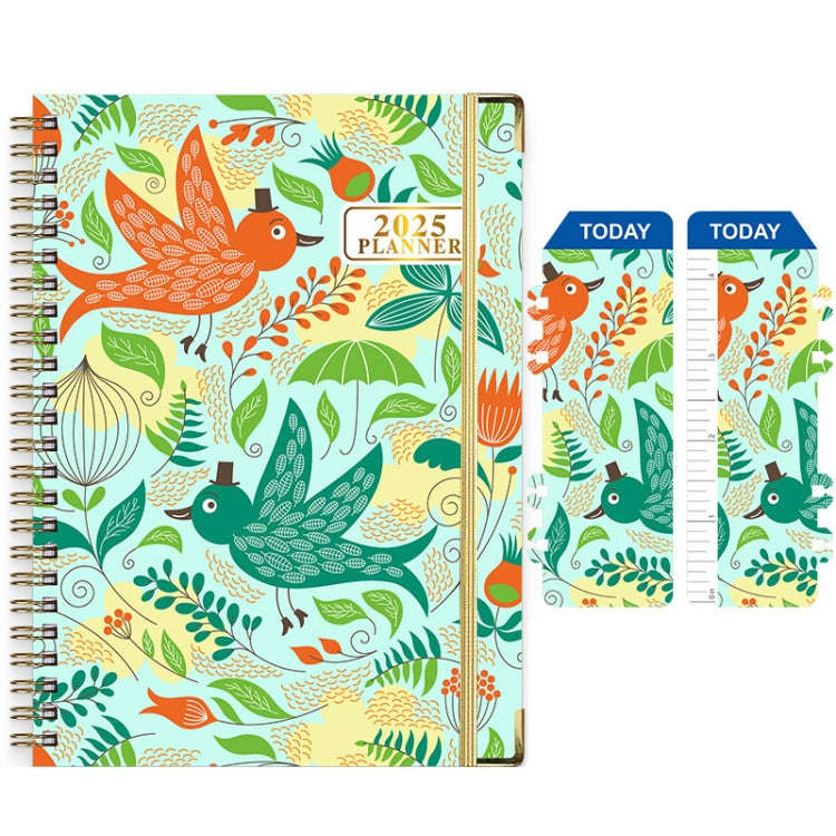 2025 English Notebook A5 Coil Notepad 365 Day Work Schedule Diary, Style: A11