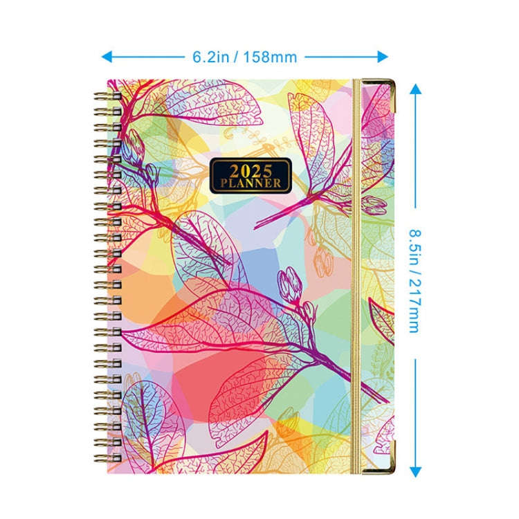 2025 English Notebook A5 Coil Notepad 365 Day Work Schedule Diary, Style: A05