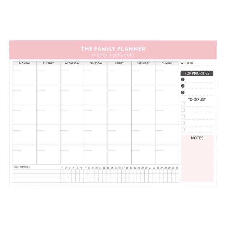 Tear-Off English Notebook Time Management Handbook Student Weekly Planner(ZJ003)