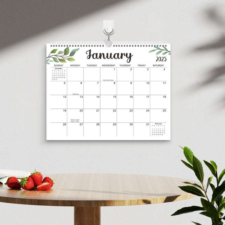 English Wall Calendar 365 Day Countdown Calendar Double Coil Simple Holiday Schedule, Year: Blue ...