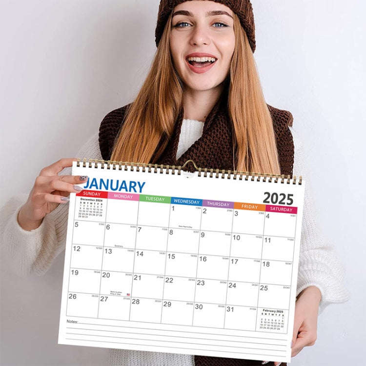 English Wall Calendar 365 Day Countdown Calendar Double Coil Simple Holiday Schedule, Year: Blue ...