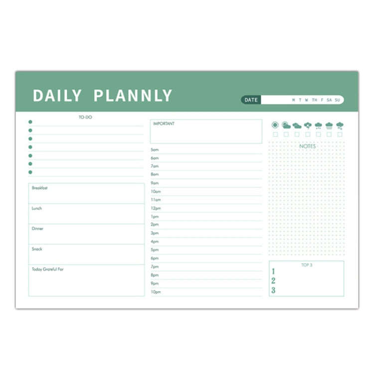 A5 120 Pages Magnetic Day Planner Sticky Note Book Tearable Notebook Management Workbook, Color: ...