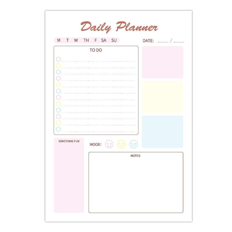 A5 120 Pages Magnetic Day Planner Sticky Note Book Tearable Notebook Management Workbook, Color: ...