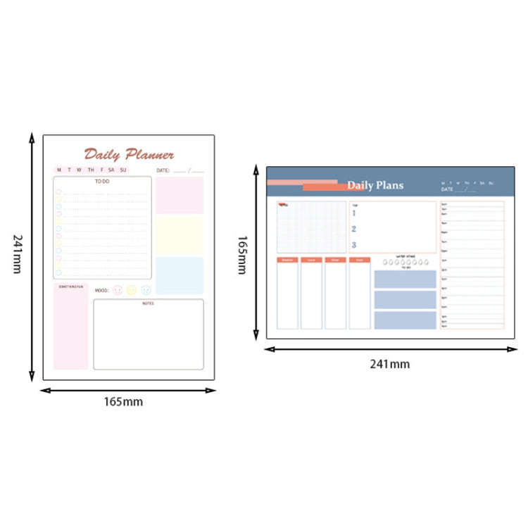 A5 120 Pages Magnetic Day Planner Sticky Note Book Tearable Notebook Management Workbook, Color: ...