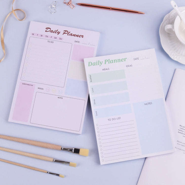 A5 120 Pages Magnetic Day Planner Sticky Note Book Tearable Notebook Management Workbook, Color: ...
