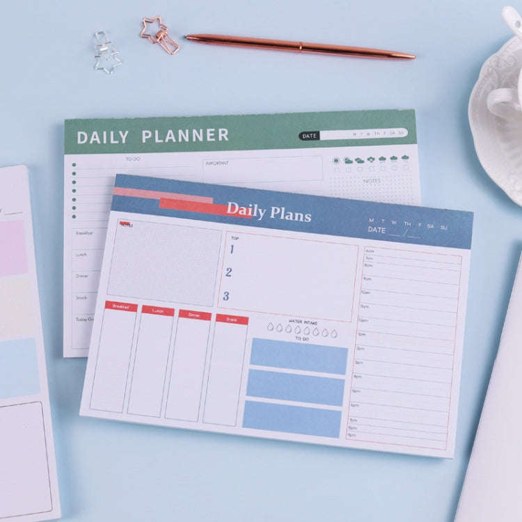 A5 120 Pages Magnetic Day Planner Sticky Note Book Tearable Notebook Management Workbook, Color: ...