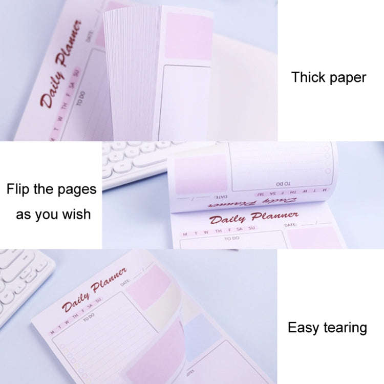 A5 120 Pages Magnetic Day Planner Sticky Note Book Tearable Notebook Management Workbook, Color: ...