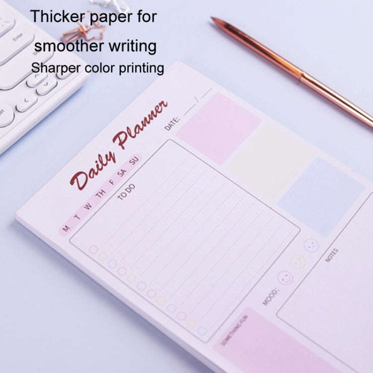 A5 120 Pages Magnetic Day Planner Sticky Note Book Tearable Notebook Management Workbook, Color: ...