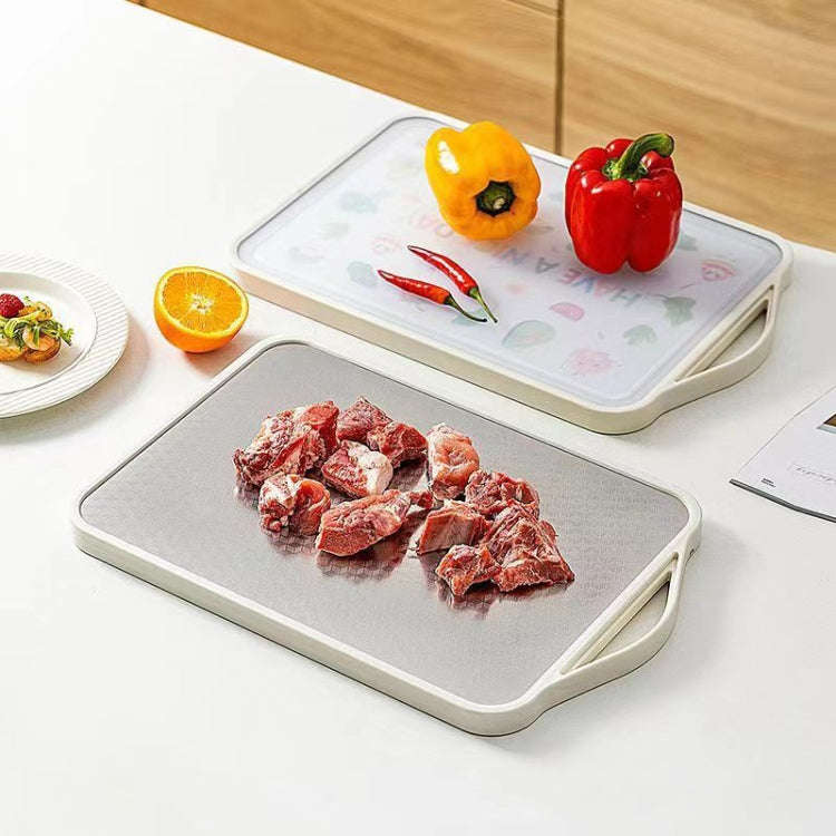 Household Stainless Steel Double Sided Cutting Board Thickened Antibacterial Chopping Board, Mode...