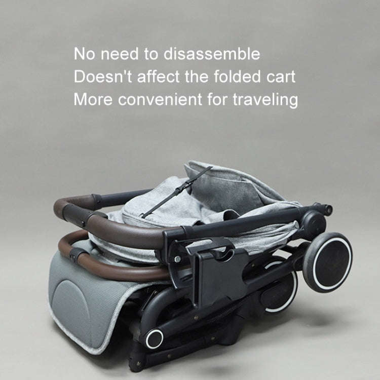 2 In 1 Skeleton Stroller Cell Phone Mug Holder Pushchair Multi-Use Bottle Rack(Black)