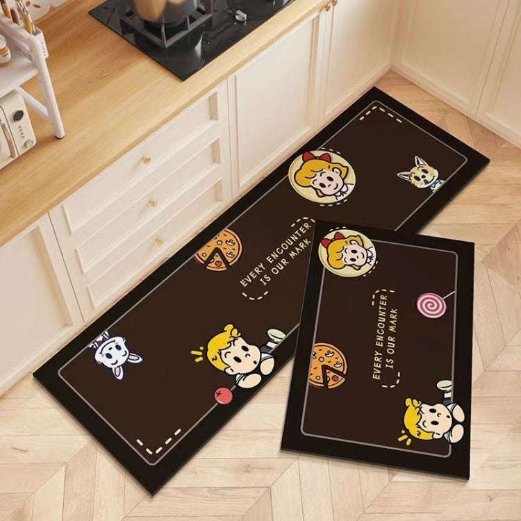 50 x 80cm+50 x 160cm 2pcs / Set Household Kitchen Oil-Absorbing Cartoon Pad Bathroom Non-Slip Qui...