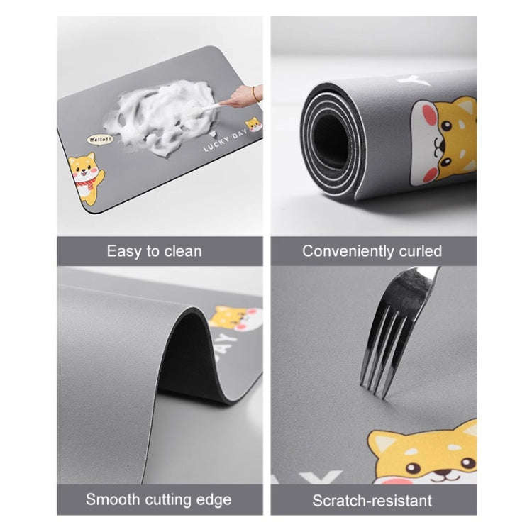 40 x 60cm+40 x 120cm 2pcs / Set Household Kitchen Oil-Absorbing Cartoon Pad Bathroom Non-Slip Qui...