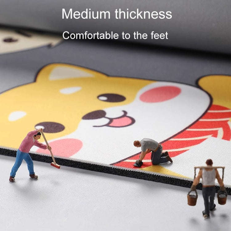 40 x 60cm+40 x 120cm 2pcs / Set Household Kitchen Oil-Absorbing Cartoon Pad Bathroom Non-Slip Qui...
