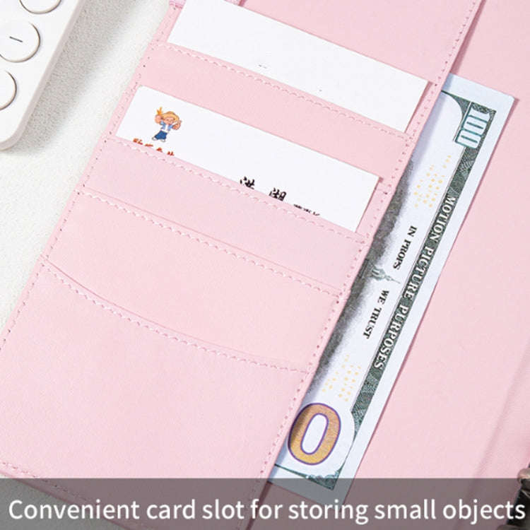 A5 100 Day Savings Challenge Envelope Budget Planner Binder Notebook Handbook, Color: Words Blue