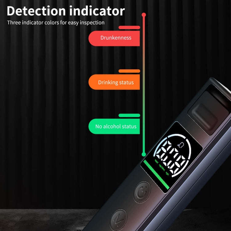 Small Portable Breath Alcohol Tester For Home Car Use(Black)