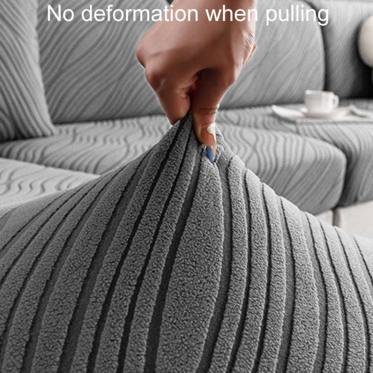Knitted Lazy All Inclusive Sofa Cover Household Stretch Sofa Covering Cloth, Color: Orange Skirt ...