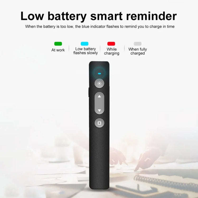 B1 Multimedia Infrared Laser Pointer Teaching Business Wireless PPT Page Turning Pen(White)
