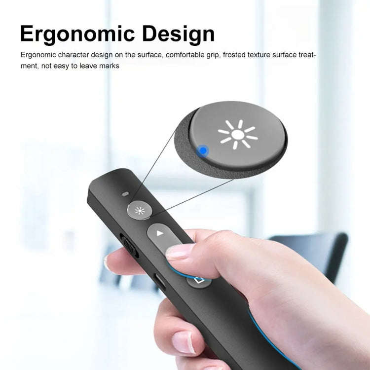 B1 Multimedia Infrared Laser Pointer Teaching Business Wireless PPT Page Turning Pen(White)