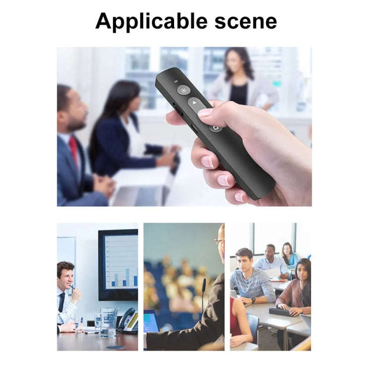 B1 Multimedia Infrared Laser Pointer Teaching Business Wireless PPT Page Turning Pen(White)