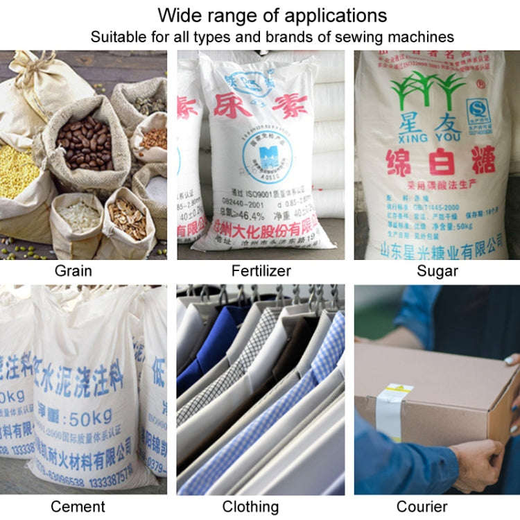 Short Fiber Polyester Rice Bag Sealing Thread Packing Line Cotton Thread For Sewing(White)
