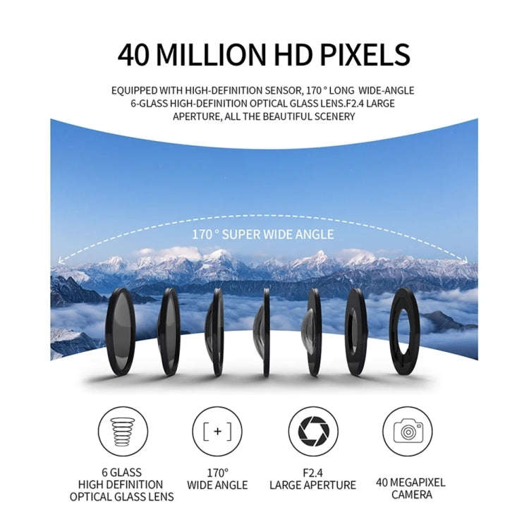 SC002 4K/60FPS IP68 Waterproof WiFi HD Mini Outdoor Sports Diving Camera, Color: Black+32G