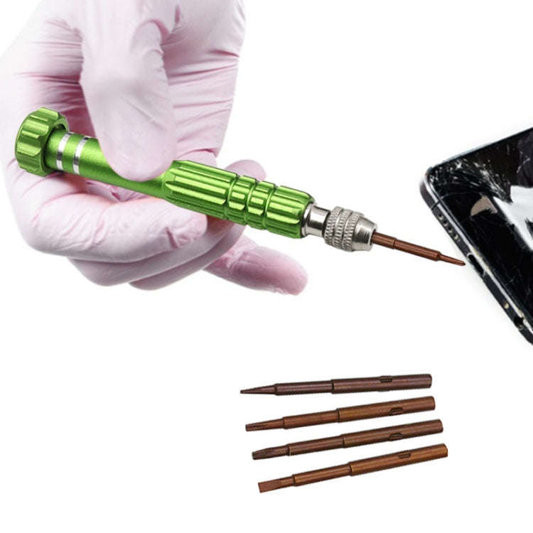 5 In 1 Aluminum Alloy Screwdriver Cell Phone Disassembly And Repair Tools(Red)