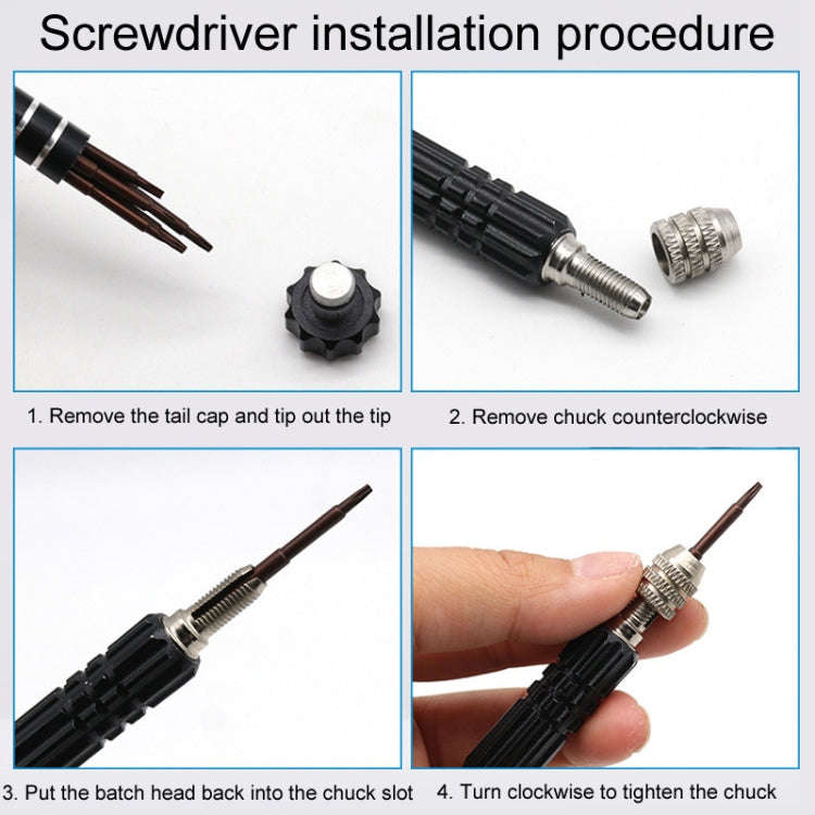 5 In 1 Aluminum Alloy Screwdriver Cell Phone Disassembly And Repair Tools(Red)