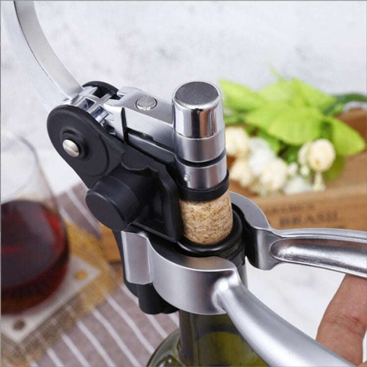 Wine Opener Corkscrew Household Zinc Alloy Manual Bottle Opener, Color: Silver