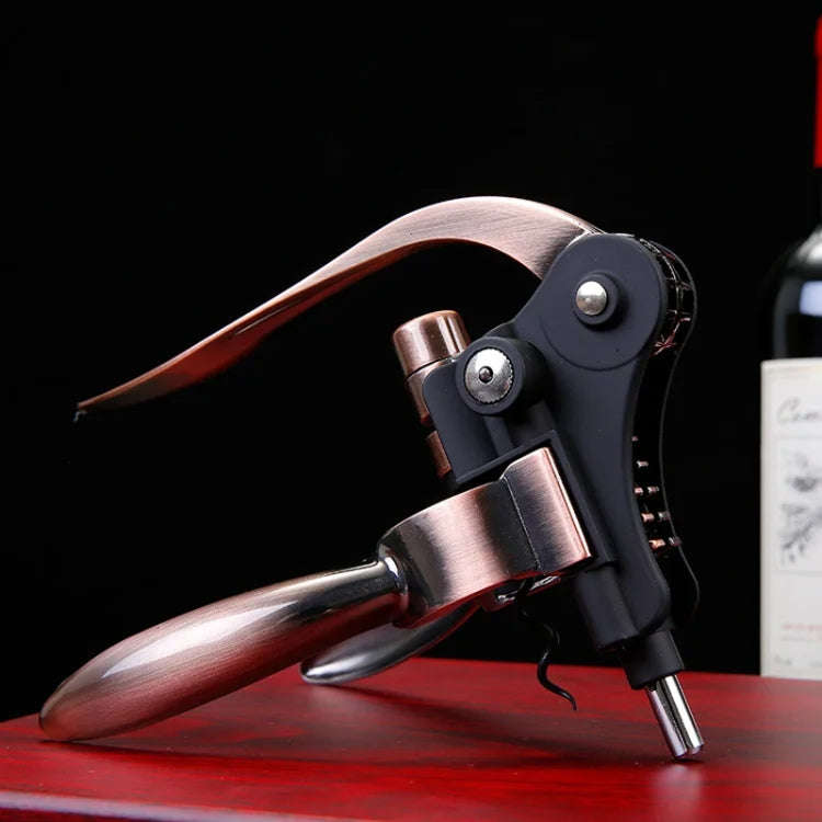 Wine Opener Corkscrew Household Zinc Alloy Manual Bottle Opener, Color: Silver