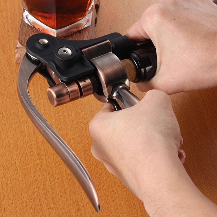 Wine Opener Corkscrew Household Zinc Alloy Manual Bottle Opener, Color: Silver