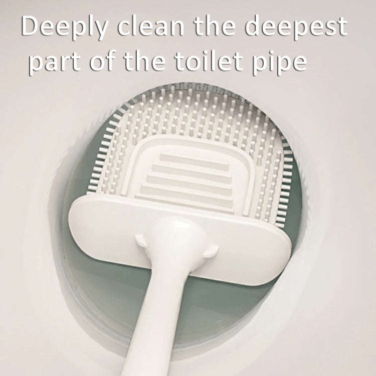 Wall-mounted Toilet Brush and Holder Set Odorless Design with Lid Bathroom Cleaning Kit(Cream White)