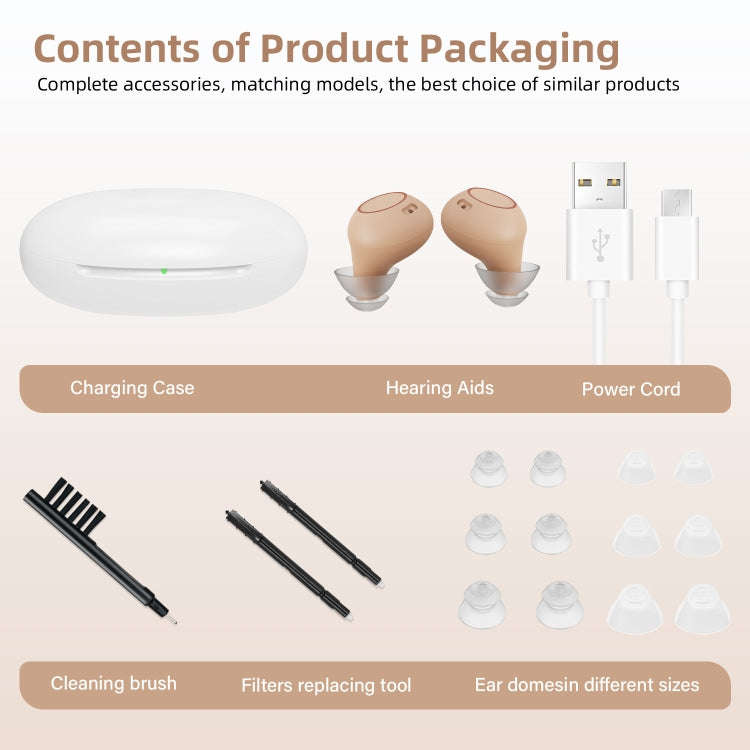 Z-26D1 Digital DSP In-ear TWS Invisible Hearing Aid Rechargeable Touch Control Sound Amplifier(Sk...