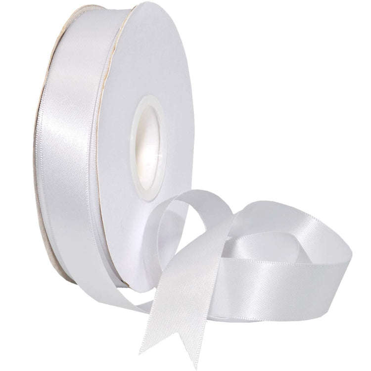 2.5cm X 91m Polyester Ribbon Gift Packaging Cake Wedding Decoration Ribbon, Color: White 029