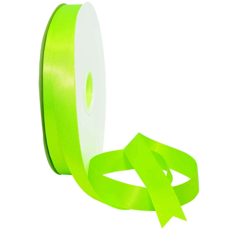 2.5cm X 91m Polyester Ribbon Gift Packaging Cake Wedding Decoration Ribbon, Color: Fluorescent Gr...