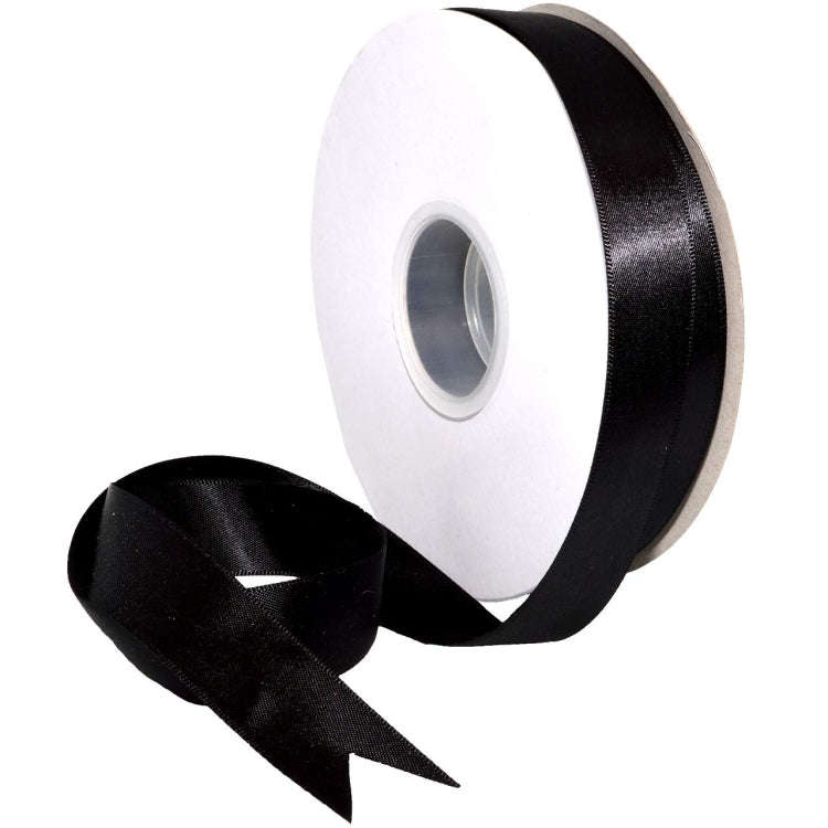 2.5cm X 91m Polyester Ribbon Gift Packaging Cake Wedding Decoration Ribbon, Color: Black 030