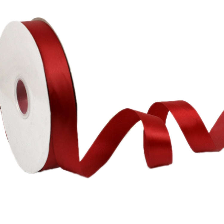 2.5cm X 91m Polyester Ribbon Gift Packaging Cake Wedding Decoration Ribbon, Color: Dark Red 260