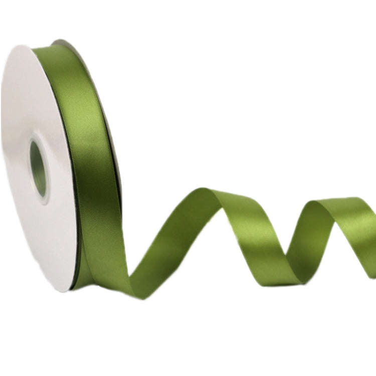 2.5cm X 91m Polyester Ribbon Gift Packaging Cake Wedding Decoration Ribbon, Color: Moss Green 563