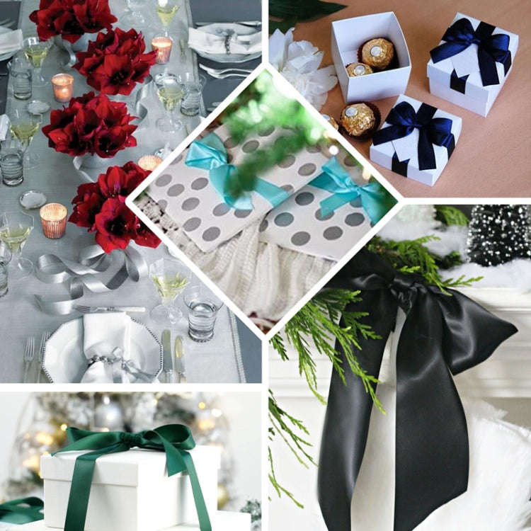 2.5cm X 91m Polyester Ribbon Gift Packaging Cake Wedding Decoration Ribbon, Color: Dark Red 260