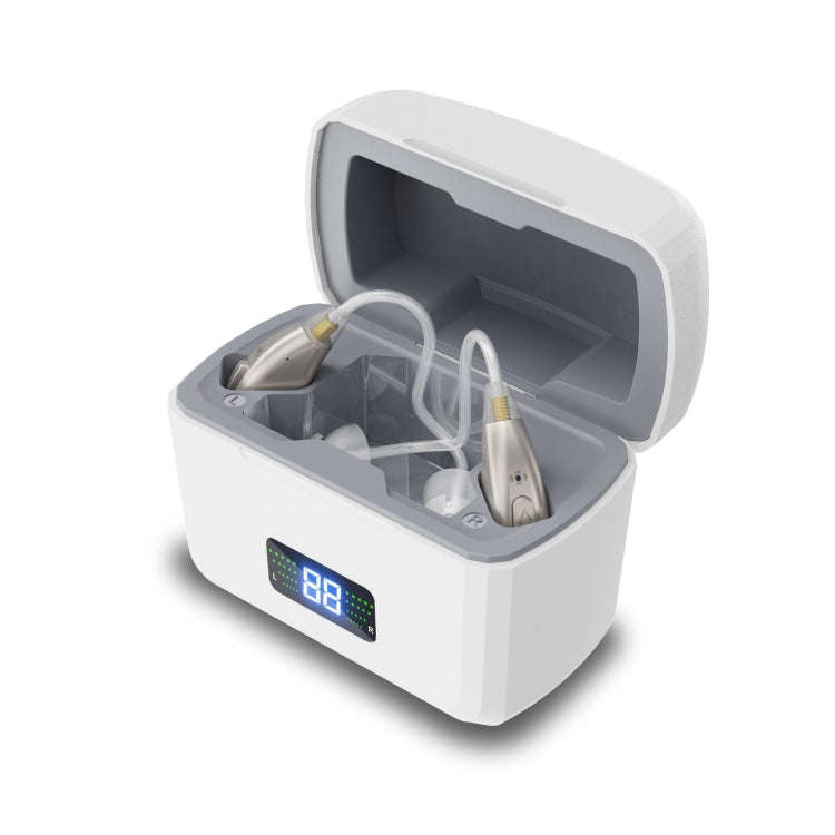 Z-126  Rechargeable Digital Display Hearing Aid Ear-hanging Sound Amplifier(Silver)