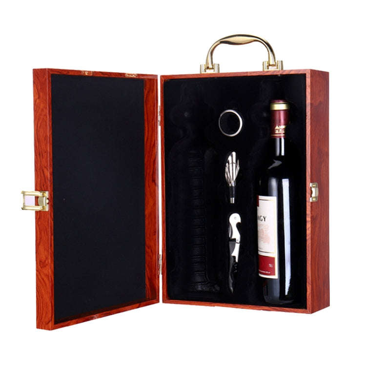 Double Piano Finish Red Wine Box Wooden Packing Case Wine Gift Box With Tools(Red Sandalwood)