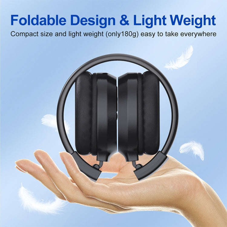 F4 Digital Display Automatic Scanning Foldable FM Radio Headphone, Spec: Battery Version
