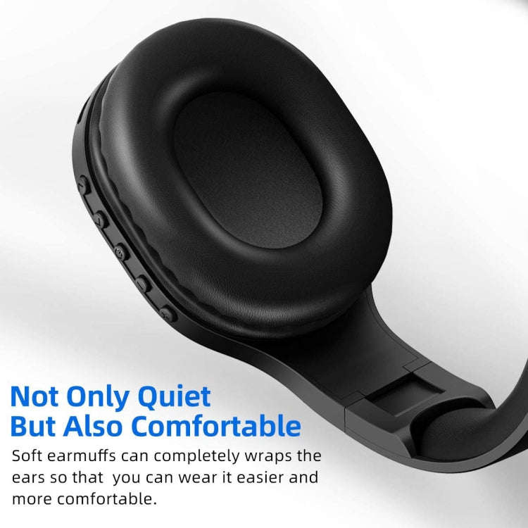 A8 Charging Version Portable Digital Display FM Headphone(Black)