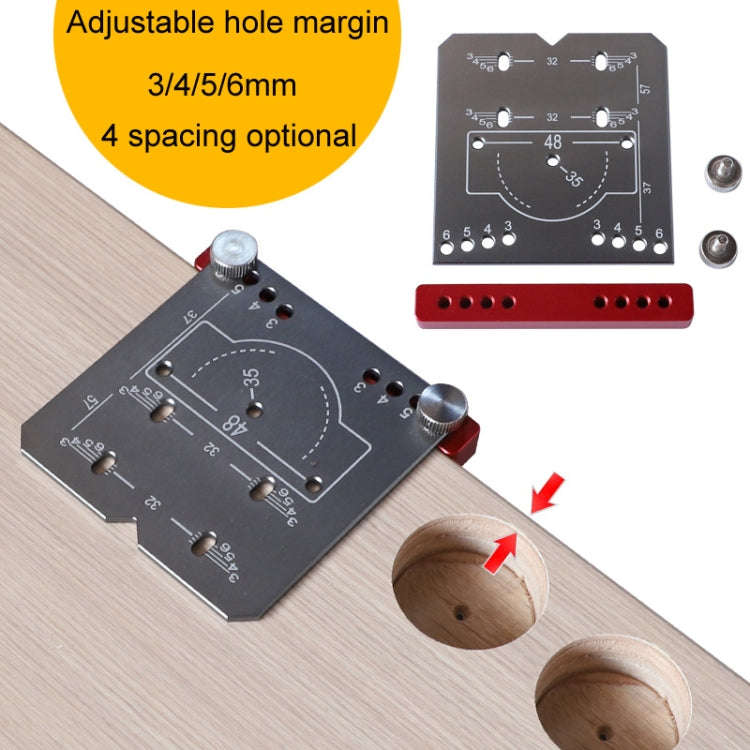 4pcs / Set 35mm Hinge Drilling Locator Hinging Hole Punching Auxiliary Tool, Color: Black