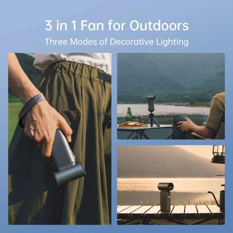 JisuLife FA55 Handheld Portable Small Fan Mini Rechargeable Electric Fan(Brown)