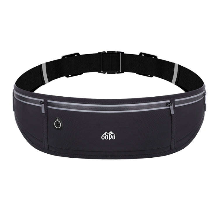 OUDU Outdoor Sports Waist Pack Male And Female Running Waterproof Cell Phone Bag(Black)