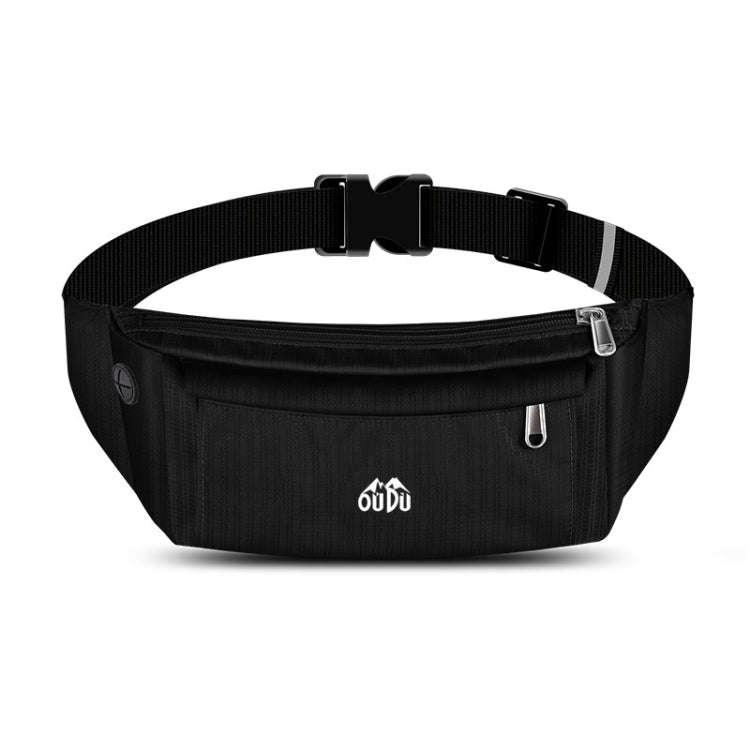 OUDU Outdoor Sports Waist Pack Male And Female Running Waterproof Cell Phone Bag(Black)