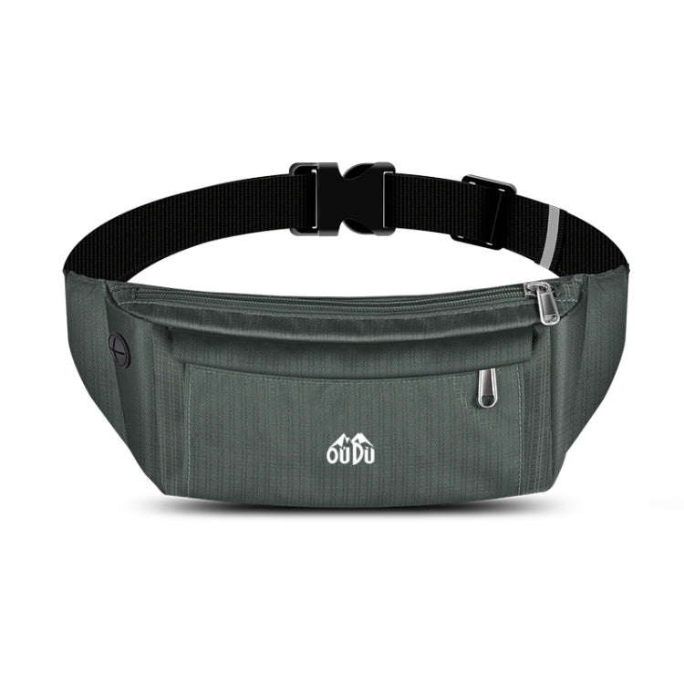 OUDU Outdoor Sports Waist Pack Male And Female Running Waterproof Cell Phone Bag(Gray)