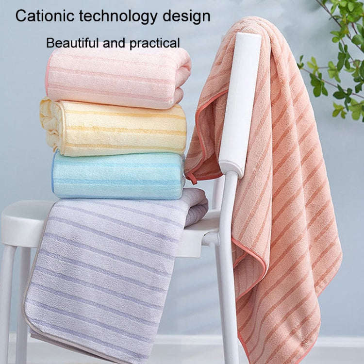 2pcs /Set Thickened Coral Velvet Bath Towel Beach Towel Soft Absorbent No Linting, Size: 70x140cm...