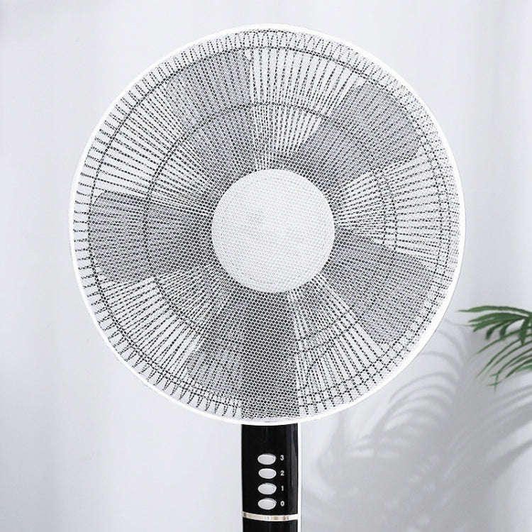 Children Anti-Pinch Hand Fan Cover All-around Fan Dustproof Mesh Cover(White)